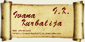 Ivana Kurbalija vizit kartica